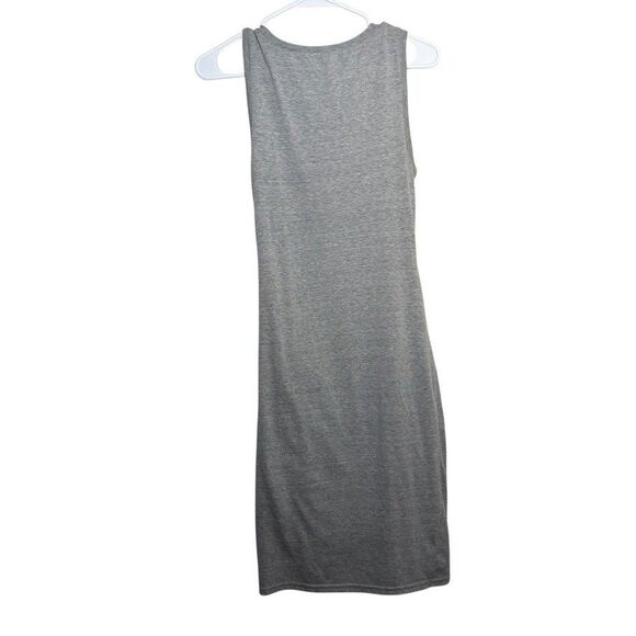Leith Dress Women's Small Gray Sleeveless Ruched Tank Round Neck Solid Casual - Picture 5 of 9